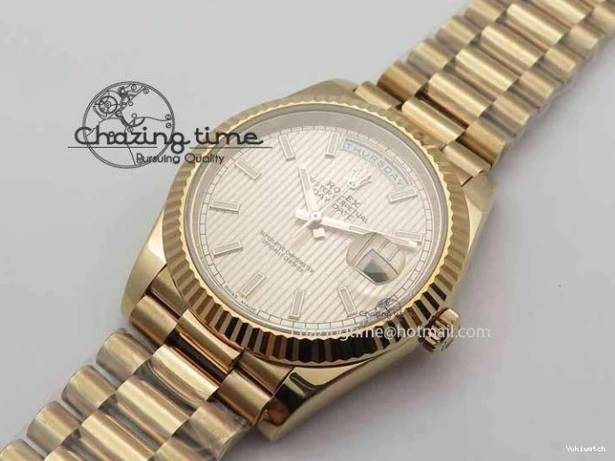 RG Edition On Best A3255 RG President Noob 228239 40mm 1:1 RG Bracelet Day-Date Dial 0409